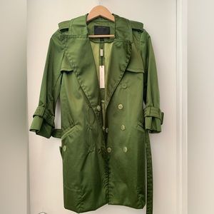NWT MARC JACOBS Green Trench Jacket Coat
